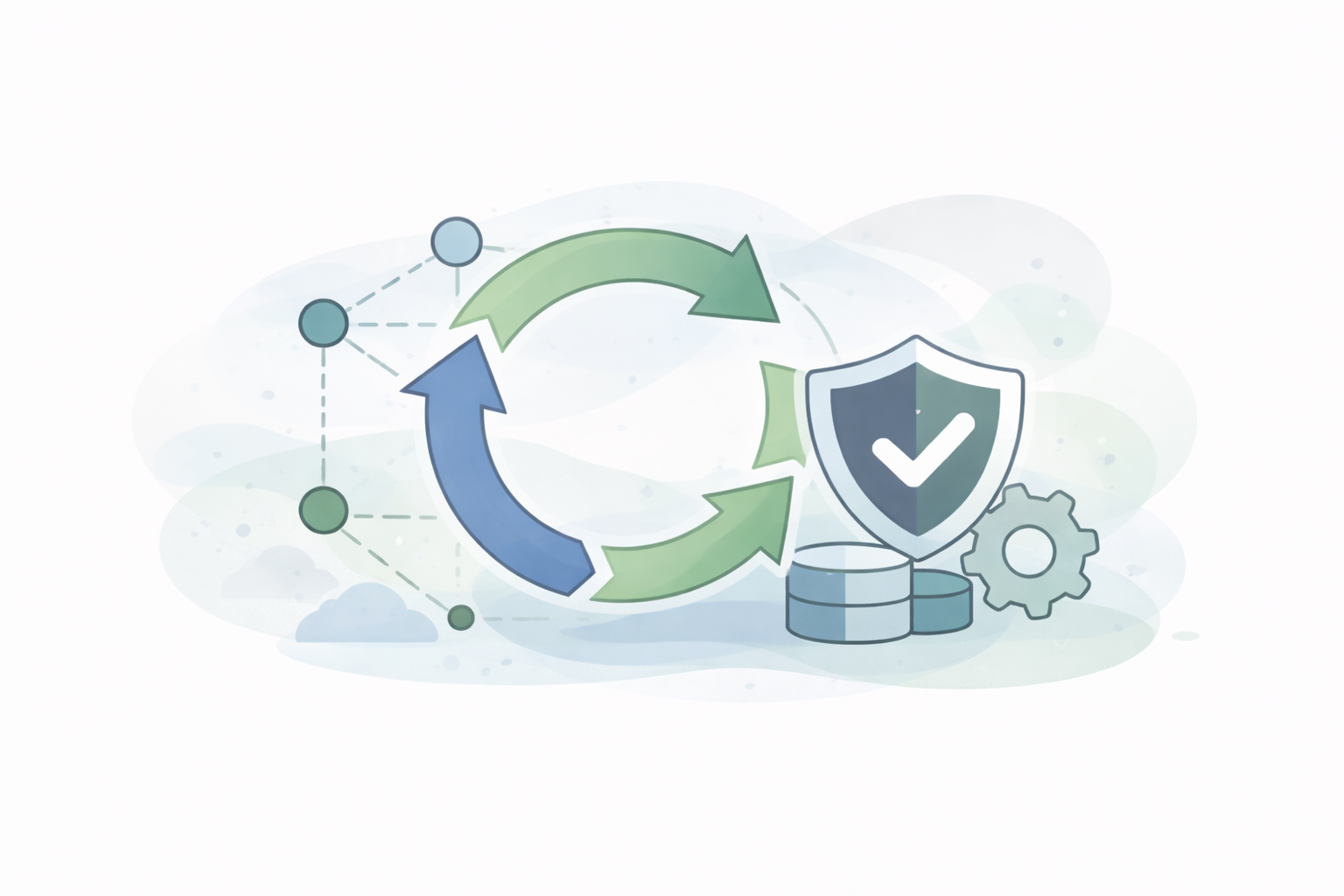 Abstract illustration representing lifecycle stewardship and long-term maintenance